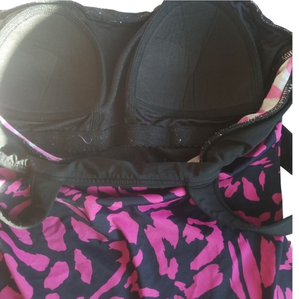 INC Internationals Concepts Animal Print One Piece Swimsuit SZ 10 - Picture 5 of 8